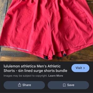 lululemon athletica Men's Vibrant burgundy xxl Athletic Shorts